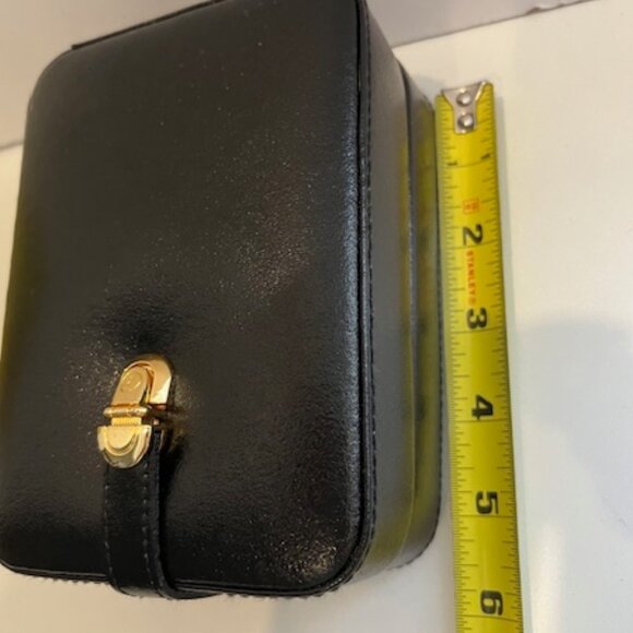 Wolf Designs Duo Compact Vintage Leather Travel Jewelry Case + small Inner Case - Picture 11 of 16